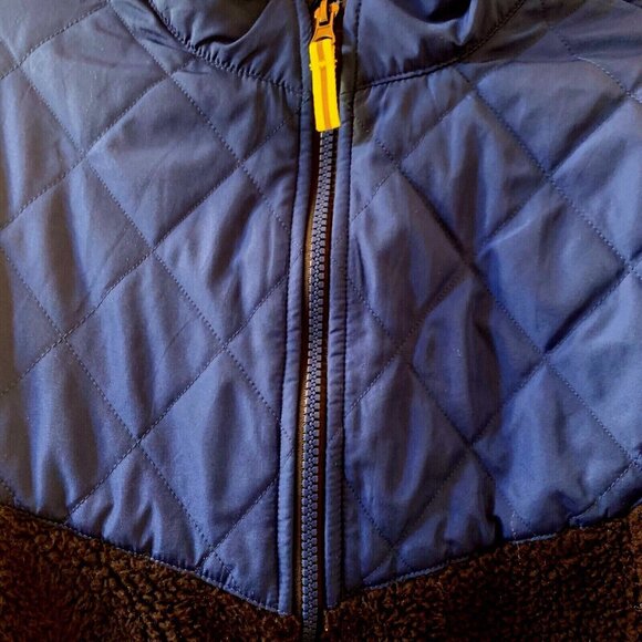 Champion C9 Blue Jacket Youth Sz L 12-14 Full Zip Polyester Fleece Fuzzy Quilted - Picture 11 of 11